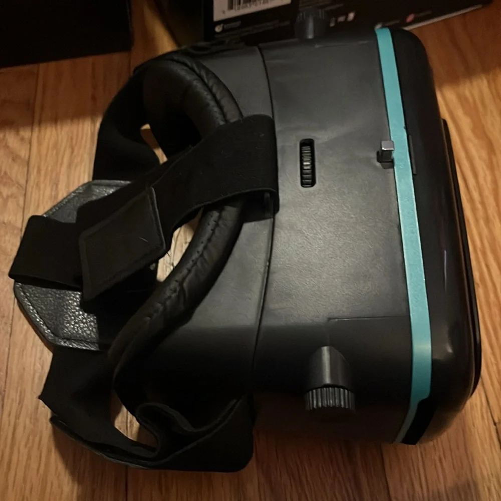 Virtual reality 3-D headset.